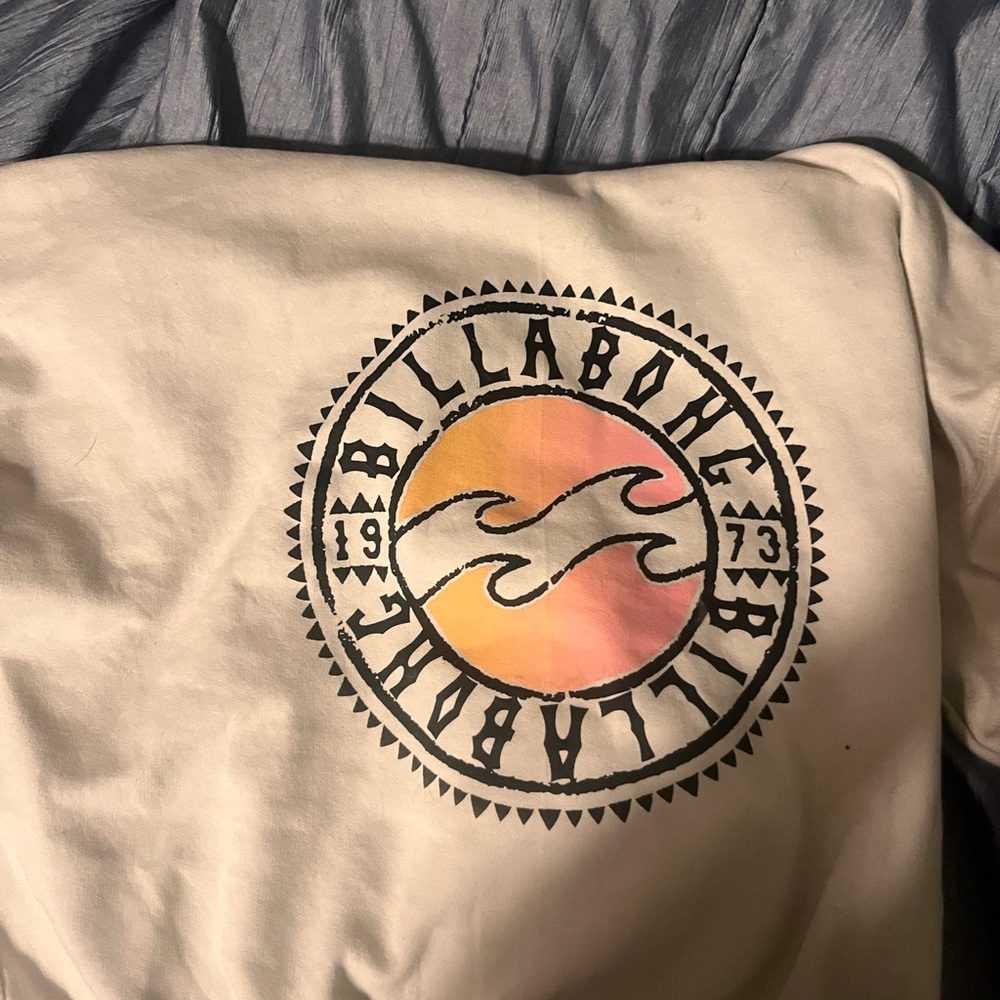Billabong Cream Sweatshirt with Gradient Logo